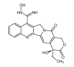(S)-4-ethyl-N,4-dihydroxy-3,14-dioxo-3,4,12,14-tetrahydro-1H-pyrano[3',4':6,7]indolizino[1,2-b]quinoline-11-carboximidamide_195191-27-6