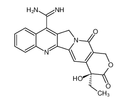 (S)-4-ethyl-4-hydroxy-3,14-dioxo-3,4,12,14-tetrahydro-1H-pyrano[3',4':6,7]indolizino[1,2-b]quinoline-11-carboximidamide_195191-28-7
