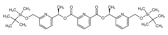 Pyridine-2,6-dicarboxylic acid 2-{(R)-1-[6-(tert-butyl-dimethyl-silanyloxymethyl)-pyridin-2-yl]-ethyl} ester 6-{(S)-1-[6-(tert-butyl-dimethyl-silanyloxymethyl)-pyridin-2-yl]-ethyl} ester_195192-07-5