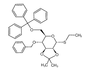 ethyl 4-O-benzyl-2,3-O-isopropylidene-1-thio-6-O-trityl-α-D-mannopyranoside_195192-34-8