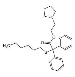 Hexylsulfanyl-diphenyl-acetic acid 2-pyrrolidin-1-yl-ethyl ester_195198-60-8