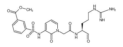 3-[(3-methoxycarbonylphenylsulfonyl)amino]-2-oxo-1,2-dihydropyridylacetyl-L-argininal_195204-32-1