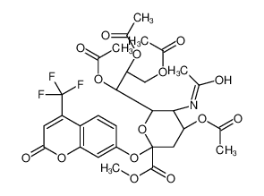 methyl (2S,4S,5R,6R)-5-acetamido-4-acetyloxy-2-[2-oxo-4-(trifluoromethyl)chromen-7-yl]oxy-6-[(2S)-1,2,3-triacetyloxypropyl]oxane-2-carboxylate_195210-09-4