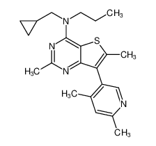 N-(cyclopropylmethyl)-7-(4,6-dimethylpyridin-3-yl)-2,6-dimethyl-N-propylthieno[3,2-d]pyrimidin-4-amine_195212-96-5
