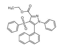 ethyl 5-(naphthalen-1-yl)-1-phenyl-4-(phenylsulfonyl)-1H-pyrazole-3-carboxylate_195246-37-8