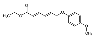 (2E,4E)-6-(4-Methoxy-phenoxy)-hexa-2,4-dienoic acid ethyl ester_195257-82-0