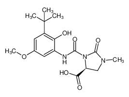 (S)-3-((3-(tert-butyl)-2-hydroxy-5-methoxyphenyl)carbamoyl)-1-methyl-2-oxoimidazolidine-4-carboxylic acid_195314-07-9