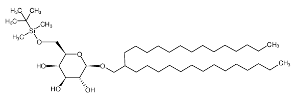 (2R,3R,4S,5R,6R)-2-(tert-Butyl-dimethyl-silanyloxymethyl)-6-(2-tetradecyl-hexadecyloxy)-tetrahydro-pyran-3,4,5-triol_195323-40-1