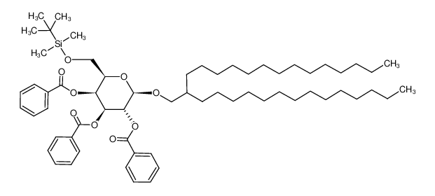 2-(tetradecyl)hexadecyl 2,3,4-tri-O-benzoyl-6-O-t-butyldimethylsilyl-β-D-galactopyranoside_195323-41-2
