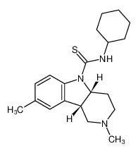 (4aR,9bS)-N-cyclohexyl-2,8-dimethyl-1,2,3,4,4a,9b-hexahydro-5H-pyrido[4,3-b]indole-5-carbothioamide_195326-84-2