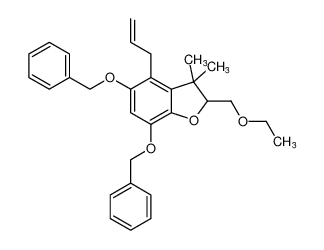4-allyl-5,7-bis(benzyloxy)-2-(ethoxymethyl)-3,3-dimethyl-2,3-dihydrobenzofuran_195327-65-2