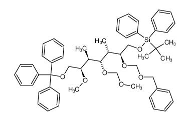 (2R,3S,4R,5S,6S)-6-[(benzyloxy)methoxy]-7-(tert-butyldiphenylsilanyloxy)-2-methoxy-4-methoxymethoxy-3,5-dimethyl-1-trityloxyheptane_195377-41-4