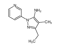 5-ethyl-4-methyl-2-pyridin-3-yl-2H-pyrazol-3-ylamine_19541-97-0