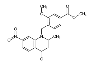 1-(2-methoxy-4-methoxycarbonylbenzyl)-2-methyl-7-nitro-4-oxo-1,4-dihydroquinoline_195433-12-6