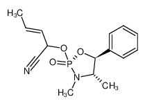 (E)-2-((2S,4S,5S)-3,4-Dimethyl-2-oxo-5-phenyl-2λ5-[1,3,2]oxazaphospholidin-2-yloxy)-pent-3-enenitrile_195433-96-6