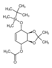 Acetic acid (3aS,4R,7S,7aS)-7-(tert-butyl-dimethyl-silanyloxy)-2,2-dimethyl-3a,4,7,7a-tetrahydro-benzo[1,3]dioxol-4-yl ester_195436-31-8