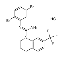 N-(2,5-dibromophenyl)-(7-trifluoromethyl-1,2,3,4-tetrahydroquinolinyl)carboximidamide hydrochloride_195437-28-6