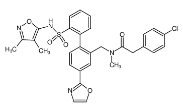 4-Chloro-N-[[2'-[[(3,4-dimethyl-5-isoxazolyl)amino]sulfonyl]-4-(2-oxazolyl)[1,1'-biphenyl]-2-yl]methyl]-N-methylbenzeneacetamide_195445-69-3