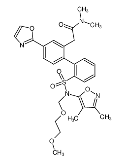 2-{2'-[(3,4-Dimethyl-isoxazol-5-yl)-(2-methoxy-ethoxymethyl)-sulfamoyl]-4-oxazol-2-yl-biphenyl-2-yl}-N,N-dimethyl-acetamide_195447-16-6