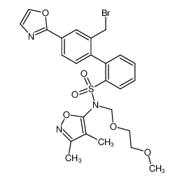 2'-(bromomethyl)-N-(3,4-dimethyl-5-isoxazolyl)-N-[(2-methoxyethoxy)methyl]-4'-(2-oxazolyl)[1,1'-biphenyl]-2-sulfonamide_195447-20-2