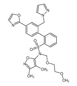 N-(3,4-Dimethyl-5-isoxazolyl)-N-[(2-methoxyethoxy)methyl]-4'-(2-oxazolyl)-2'-(1H-pyrazol-1-ylmethyl)[1,1'-biphenyl]-2-sulfonamide_195447-41-7