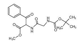 Methyl, 2-(((1,1-dimethylethoxy-)carbonyl-)glycyl)-amino -3-oxo-3-phenylpropionate_195450-44-3