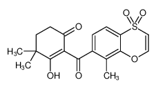 3-hydroxy-4,4-dimethyl-2-(8-methyl-4,4-dioxidobenzo[b][1,4]oxathiine-7-carbonyl)cyclohex-2-en-1-one_195453-26-0