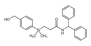 N-benzhydryl-3-((4-(hydroxymethyl)phenyl)dimethylsilyl)propanamide_195454-18-3