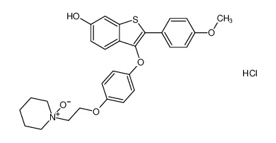 1-(2-(4-((6-hydroxy-2-(4-methoxyphenyl)benzo[b]thiophen-3-yl)oxy)phenoxy)ethyl)piperidine 1-oxide hydrochloride_195454-41-2