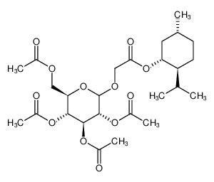 (2R,3R,4S,5R)-2-(acetoxymethyl)-6-(2-(((1R,2S,5R)-2-isopropyl-5-methylcyclohexyl)oxy)-2-oxoethoxy)tetrahydro-2H-pyran-3,4,5-triyl triacetate_195455-10-8
