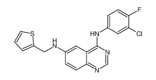 N4-(3-chloro-4-fluorophenyl)-N6-(thiophen-2-ylmethyl)quinazoline-4,6-diamine_195457-31-9