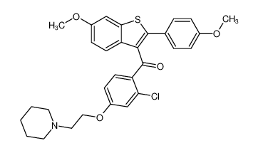 (2-chloro-4-(2-(piperidin-1-yl)ethoxy)phenyl)(6-methoxy-2-(4-methoxyphenyl)benzo[b]thiophen-3-yl)methanone_195524-61-9