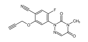 5-fluoro-4-(4-methyl-3,5-dioxo-4,5-dihydro-1,2,4-triazin-2(3H)-yl)-2-(prop-2-yn-1-yloxy)benzonitrile_195524-94-8
