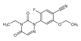 2-ethoxy-4-(4-ethyl-3,5-dioxo-4,5-dihydro-1,2,4-triazin-2(3H)-yl)-5-fluorobenzonitrile_195524-98-2