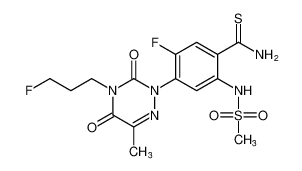 5-fluoro-4-(4-(3-fluoropropyl)-6-methyl-3,5-dioxo-4,5-dihydro-1,2,4-triazin-2(3H)-yl)-2-(methylsulfonamido)benzothioamide_195525-22-5