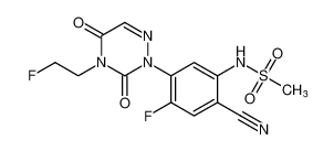 N-(2-cyano-4-fluoro-5-(4-(2-fluoroethyl)-3,5-dioxo-4,5-dihydro-1,2,4-triazin-2(3H)-yl)phenyl)methanesulfonamide_195525-31-6