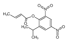 (E)-But-2-enoic acid 2-isopropyl-4,6-dinitro-phenyl ester_19556-43-5