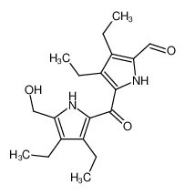 5-(3,4-diethyl-5-hydroxymethyl-pyrrole-2-carbonyl)-3,4-diethyl-pyrrole-2-carbaldehyde_19560-62-4