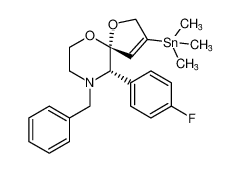 (5R,10S)-9-benzyl-10-(4-fluorophenyl)-3-(trimethylstannyl)-1,6-dioxa-9-azaspiro[4.5]dec-3-ene_195605-23-3