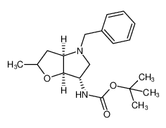 rel-tert-butyl ((3aR,6S,6aR)-4-benzyl-2-methylhexahydro-2H-furo[3,2-b]pyrrol-6-yl)carbamate_195610-96-9