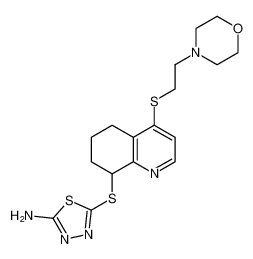 1,3,4-Thiadiazol-2-amine,5-[[5,6,7,8-tetrahydro-4-[[2-(4-morpholinyl)ethyl]thio]-8-quinolinyl]thio]-_195613-33-3