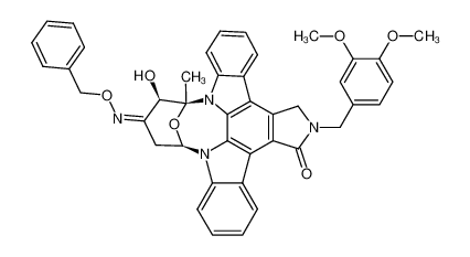 (5S,6R,9R,Z)-7-((benzyloxy)imino)-15-(3,4-dimethoxybenzyl)-6-hydroxy-5-methyl-6,7,8,9,15,16-hexahydro-5H,14H-17-oxa-4b,9a,15-triaza-5,9-methanodibenzo[b,h]cyclonona[jkl]cyclopenta[e]-as-indacen-14-one_195617-13-1