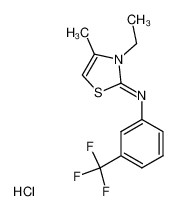 3-ethyl-4-methyl-N-(3-(trifluoromethyl)phenyl)thiazol-2(3H)-imine hydrochloride_1957-57-9