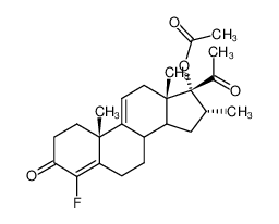 Acetic acid (10R,13S,16R,17R)-17-acetyl-4-fluoro-10,13,16-trimethyl-3-oxo-2,3,6,7,8,10,12,13,14,15,16,17-dodecahydro-1H-cyclopenta[a]phenanthren-17-yl ester_1957-85-3