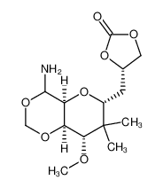(S)-4-((4aS,6R,8S,8aR)-4-Amino-8-methoxy-7,7-dimethyl-hexahydro-pyrano[3,2-d][1,3]dioxin-6-ylmethyl)-[1,3]dioxolan-2-one_195703-12-9