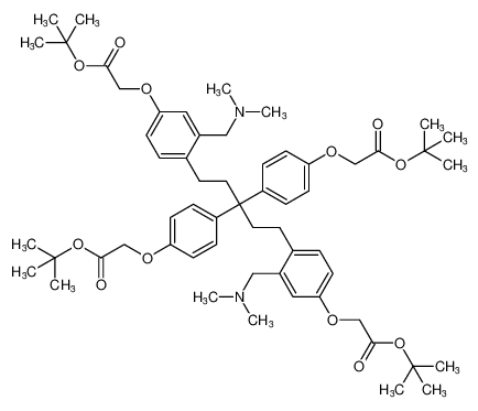 di-tert-butyl 2,2'-(((1,5-bis(4-(2-(tert-butoxy)-2-oxoethoxy)-2-((dimethylamino)methyl)phenyl)pentane-3,3-diyl)bis(4,1-phenylene))bis(oxy))diacetate_195706-68-4