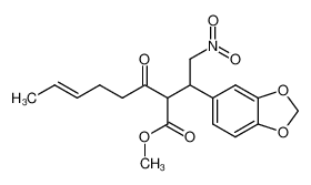 methyl 2-(4-hexenoyl)-4-nitro-3-(1,3-benzodioxole-5-yl)butyrate_195707-98-3