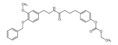 N-(4-Benzyloxy-3-methoxy-phenethyl)-4-(4-ethoxycarbonyloxy-phenyl)-buttersaeureamid_19571-33-6