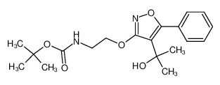 3-(2-(N-tert-Butoxycarbonylamino)ethoxy)-4-(1-hydroxyisopropyl)-5-phenylisoxazole_195714-99-9
