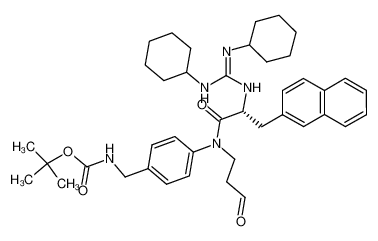 {4-[[(R)-2-(N',N'-Dicyclohexyl-guanidino)-3-naphthalen-2-yl-propionyl]-(3-oxo-propyl)-amino]-benzyl}-carbamic acid tert-butyl ester_195718-04-8